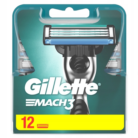 Ostrza wkłady Gillette MACH3 12szt XXL