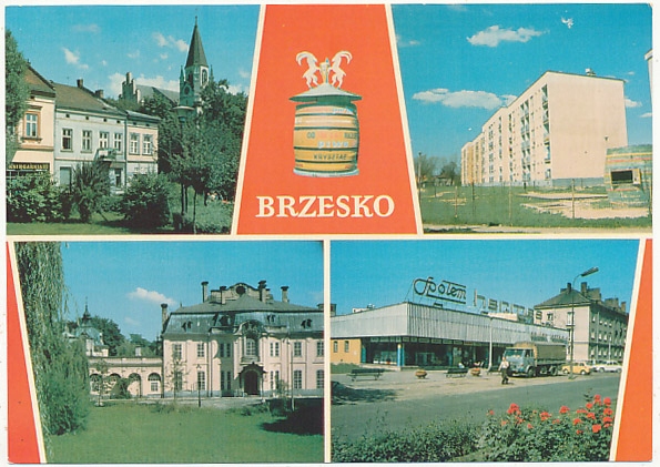 Brzesko Beczka reklama piwa Dom Handlowy neon