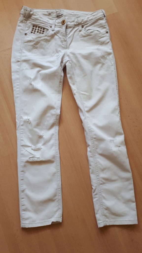 RIVER ISLAND spodnie jeansy złamana biel 36 S zara