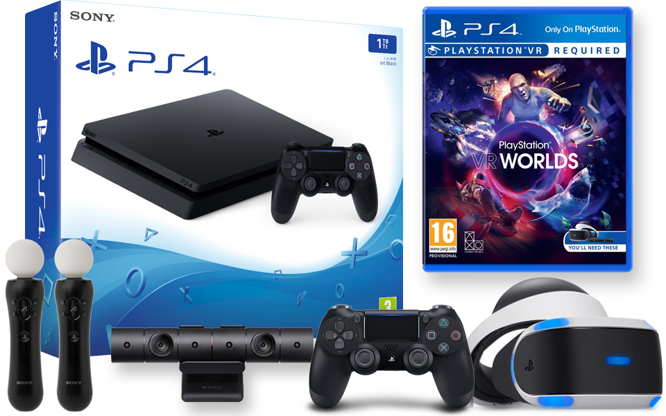 SONY PLAYSTATION 4 SLIM 1TB PS4 VR KAMERA GRY MOVE 6863045814