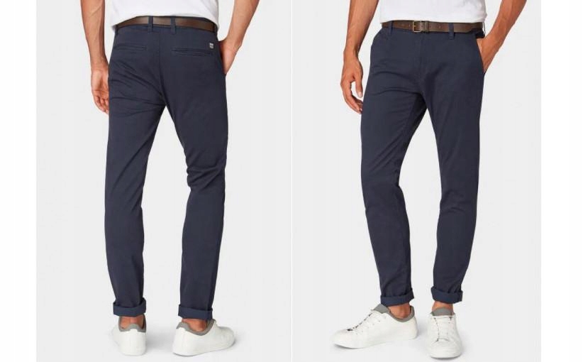 A05P006 SPODNIE CHINOS SZARE TOM TAILOR W34L32