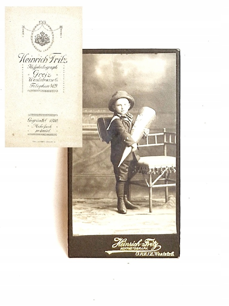 XIX-XXw / FOTOGRAFIA NA TEKTURCE - HEINRICH FRITZ GREIZ Weststrasse 6 /X160