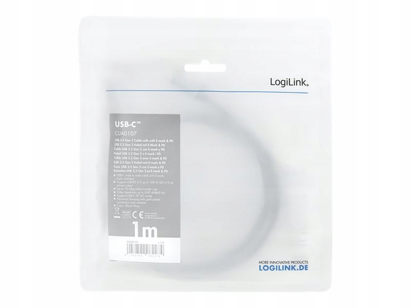 Logilink CUA0107 Kabel USB-C 1m