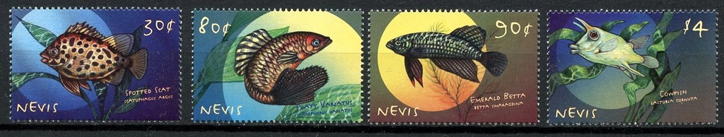 Nevis** Mi. 1497-1500 Ryby tropikalne