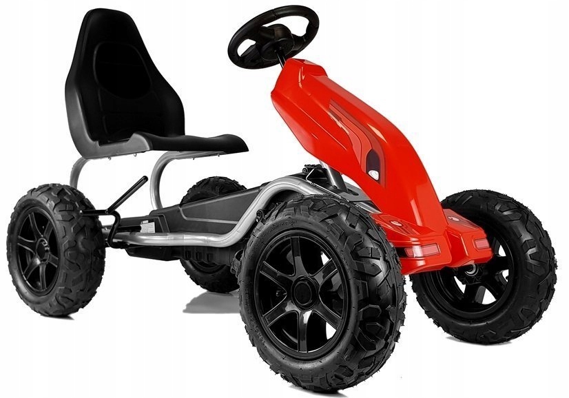 ND24_3620 Gokart na Pedały B012 Pompowane Koła Czerwony, 5908275996026