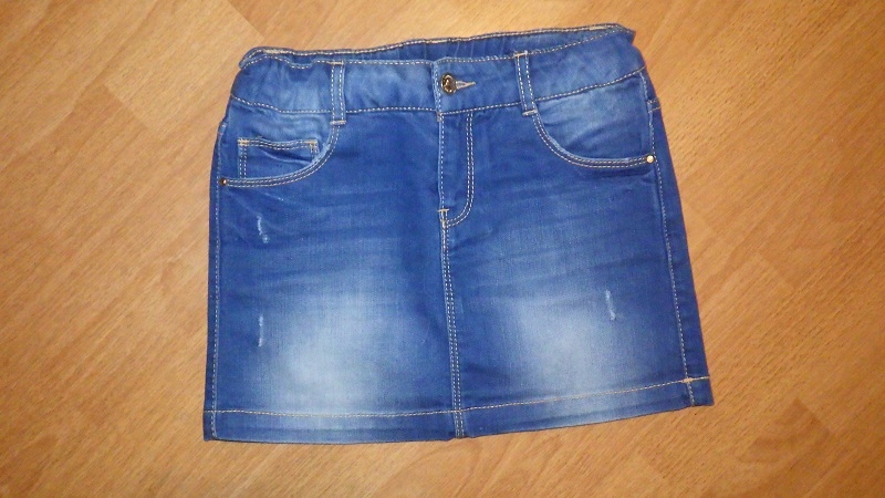 ZARA jeansowa spódniczka regulacja w pasie 140