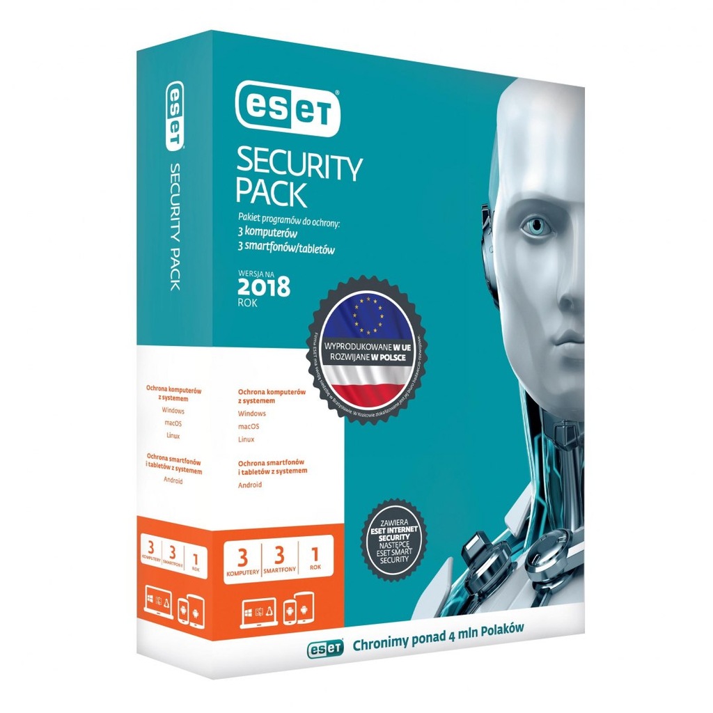 ESET Security Pack dla 3 komputerów i 3 urządzeń m