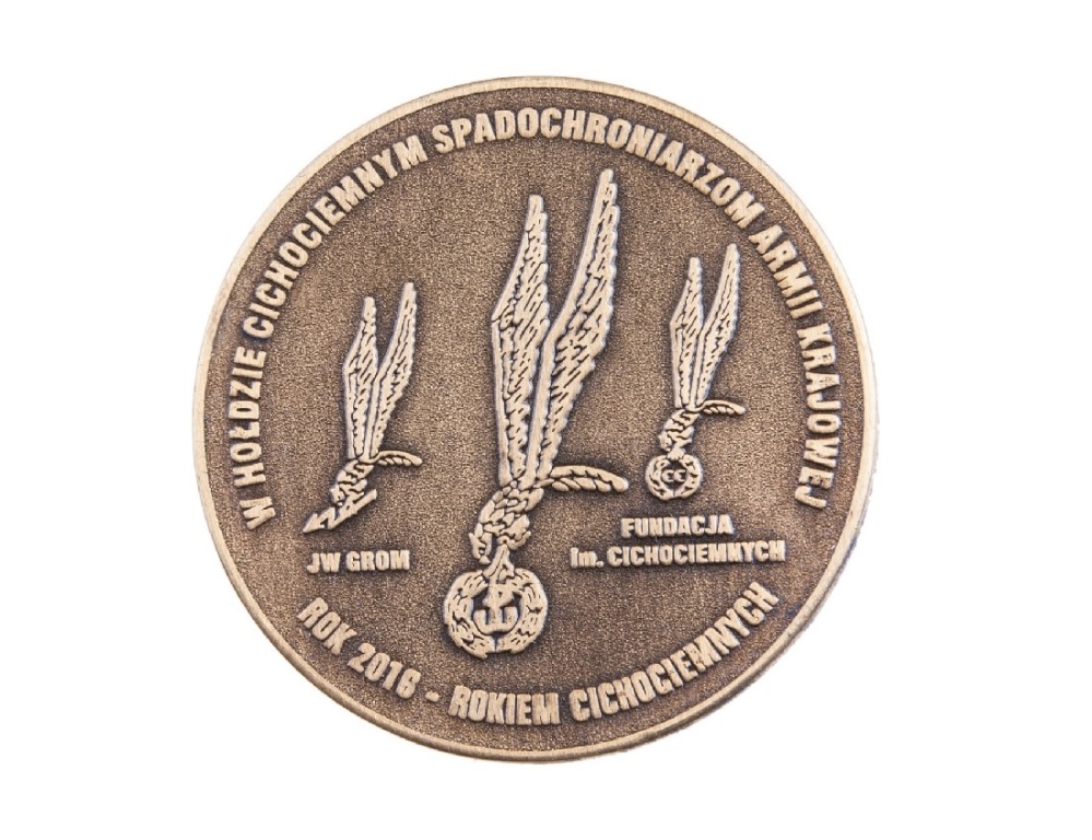 Medal pamiątkowy Cichociemnych Spadochroniarzy AK