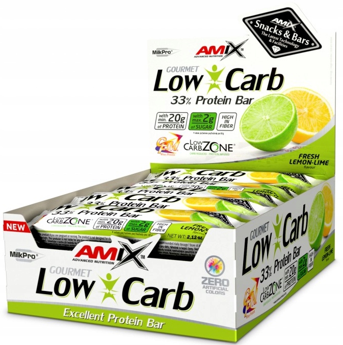 Amix Low-Carb 33% Baton proteinowy LIMONKA-CYTRYNA