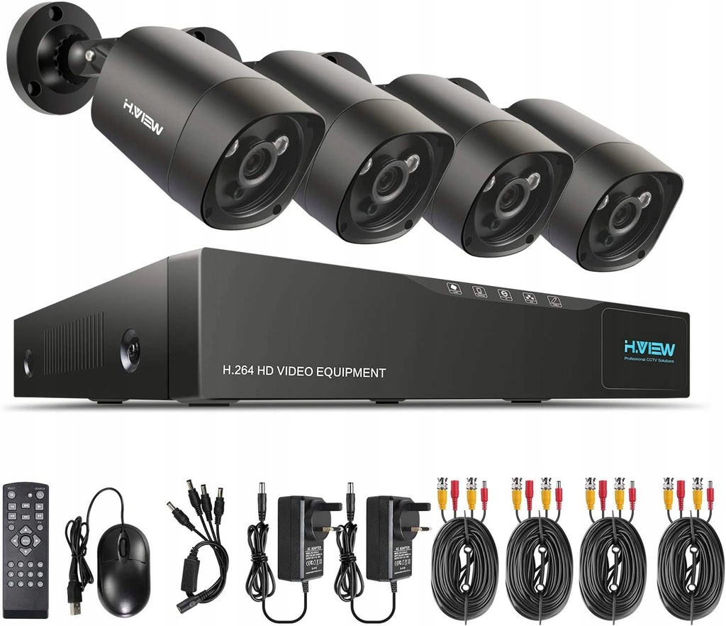Купить HVIEW AHD-D4C4-4MP Комплект видеонаблюдения 3 x 1440P: отзывы ...