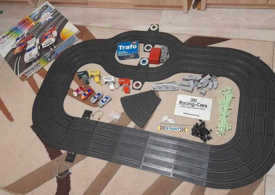 Tor samochodowy 4 auta, DDR PRL, 100% kpl., Unikat!