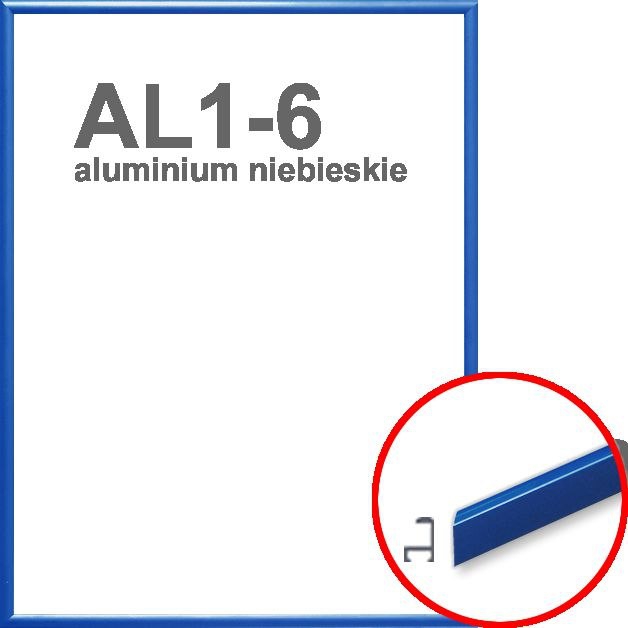 Super Rama do plakatu aluminiowa niebieska 60x90cm