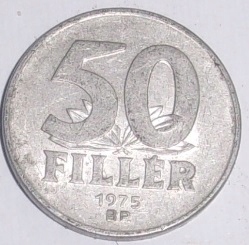 50 filler aluminium moneta Węgry Magyar 1975 rok