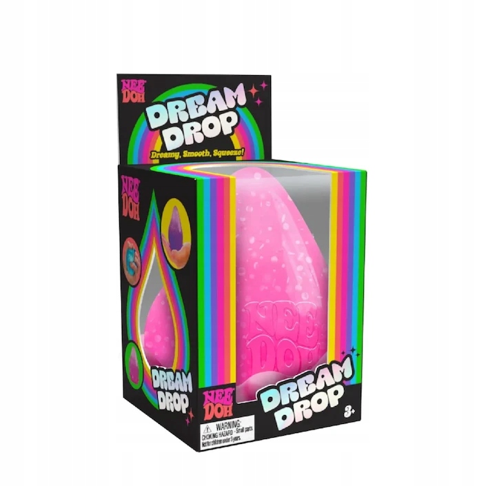 Różowa Duża Kropla Zabawka Sensoryczna Gniotek Antystresowy 8,5 cm NeeDoh