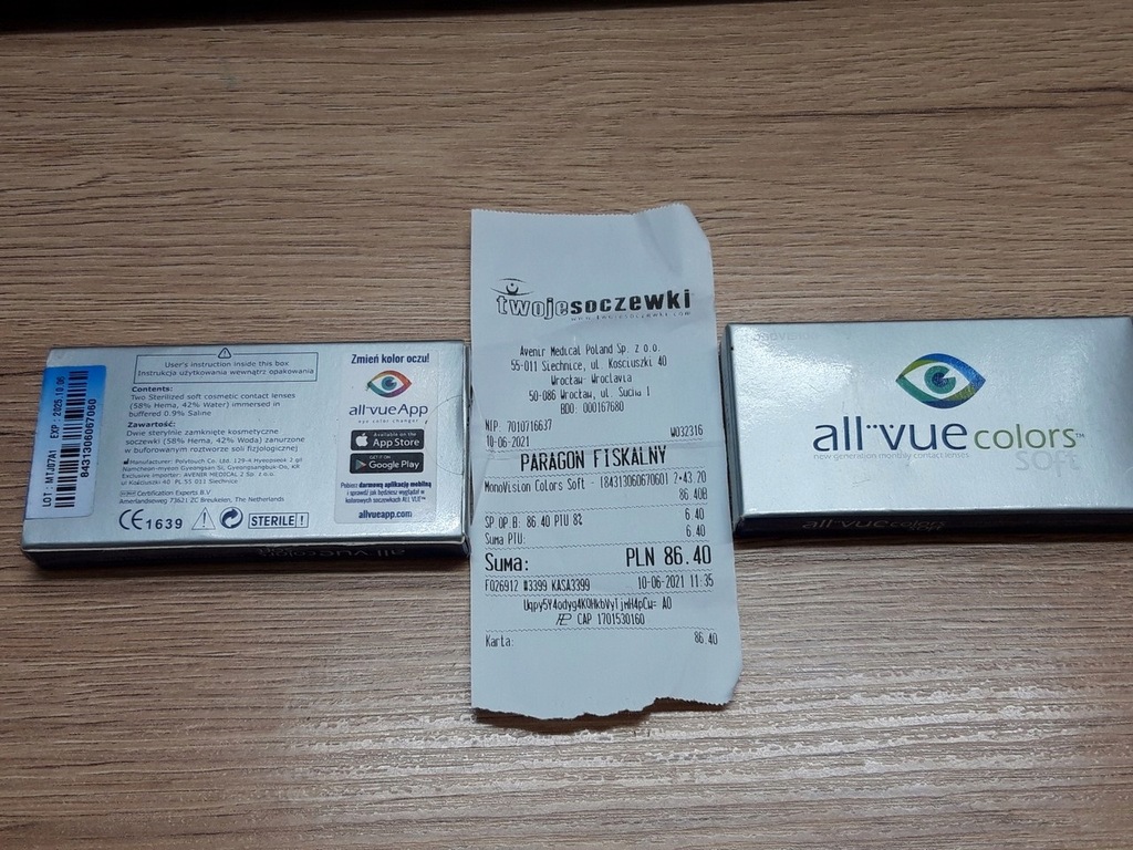 All Vue Colors Soft soczewki -1.75 royal blue