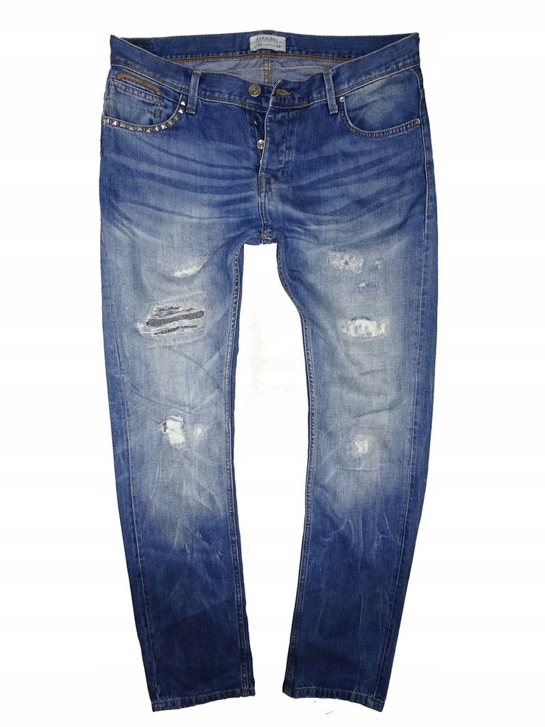 ZARA MAN PROSTE JEANSY 46 PRZETARCIA