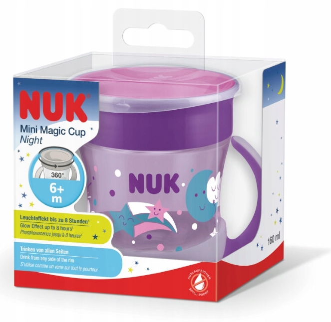 NUK Kubek Mini Magic Cup Night 160ml +6m