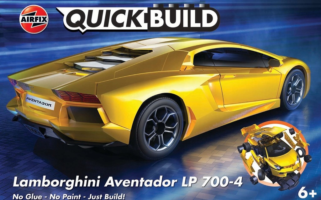QUICKBUILD Lamborghini Aventador - Yellow Airfix J6026