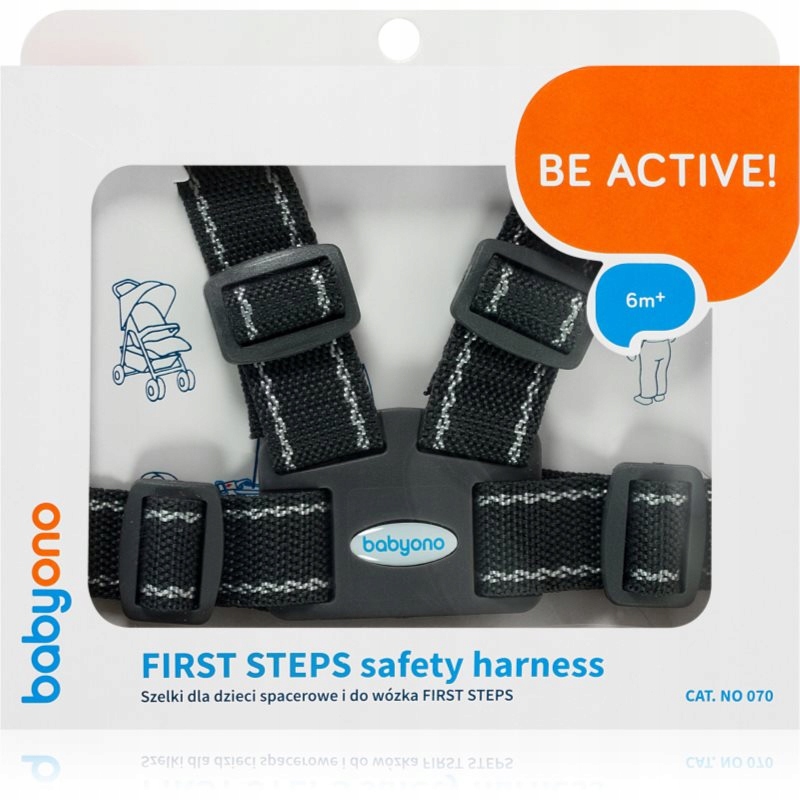 BabyOno Be Active Safety Harness First Steps akcesoria dla dzieci Blac...