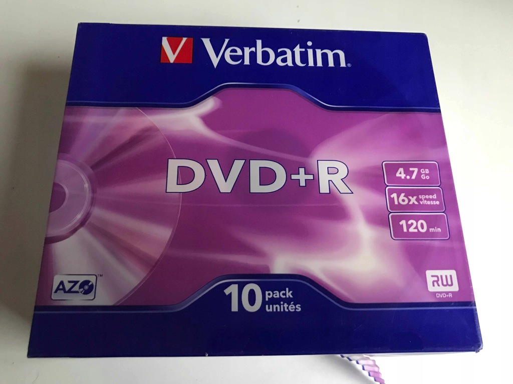 DVD-R Verbatim 120 min 4,7GB Go 10 sztuk