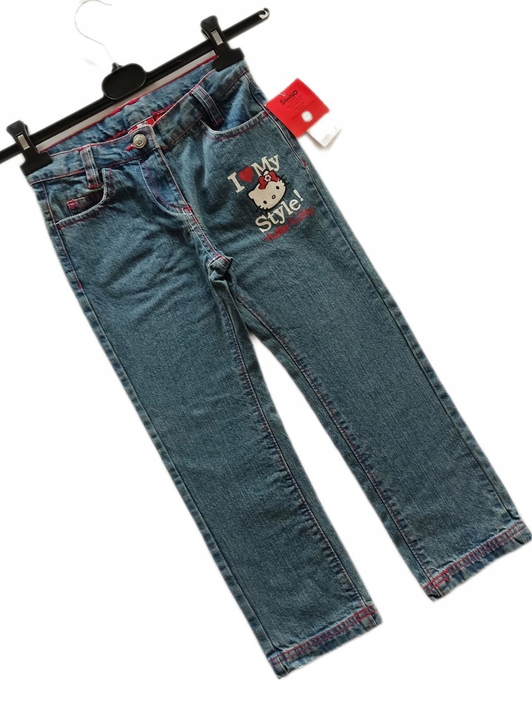 N125*HELLO KITTY*NOWE Spodnie jeans proste 12l 152