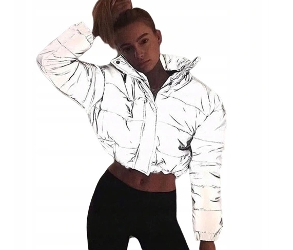 Kurtka ODBLASKOWA ŚWIECĄCA W CIEMNOŚCI BOMBERKA L