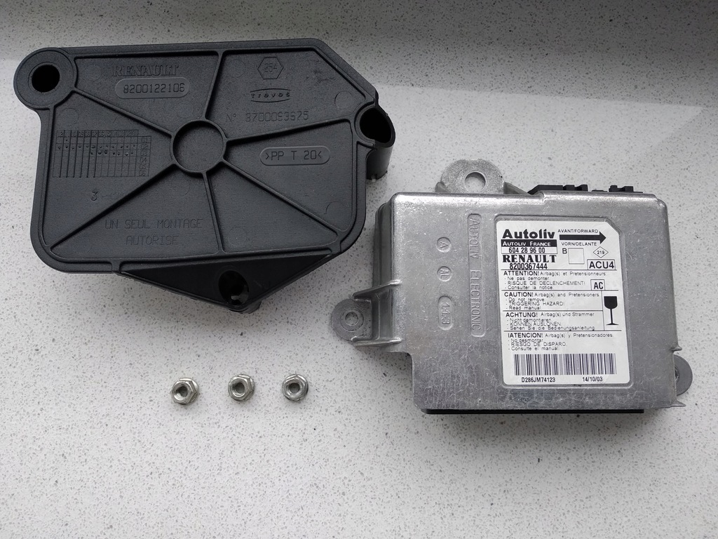 MODUŁ SENSOR AIRBAG MEGANE 2 II 8200367444 8093084794 oficjalne