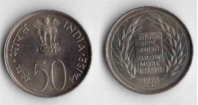 INDIE 1973 50 PAISE FAO