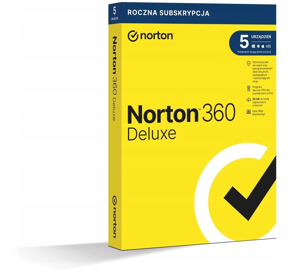 Norton 360 Delux 50GB PL 1 Użytkownik 5 Urządzeń