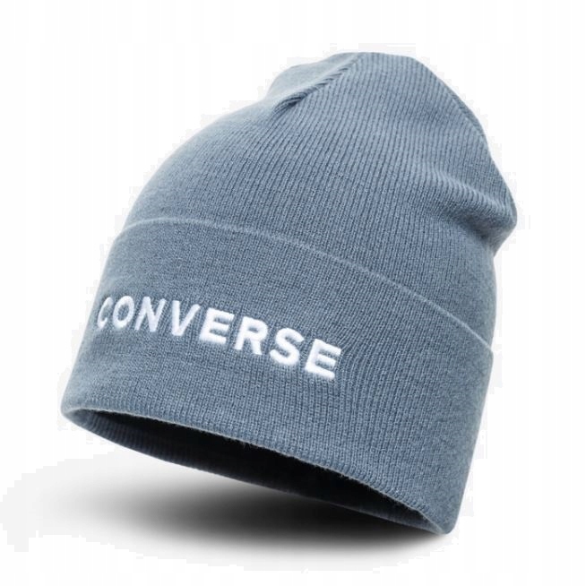 CONVERSE CZAPKA ZIMOWA MĘSKA BEANIE SZARA CIEPŁA