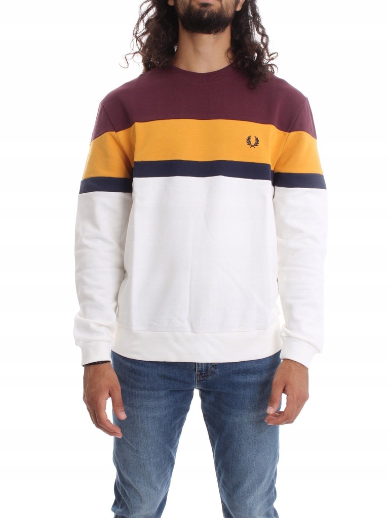 FRED PERRY MĘŻCZYZN BIAŁY BLUZY XL INT