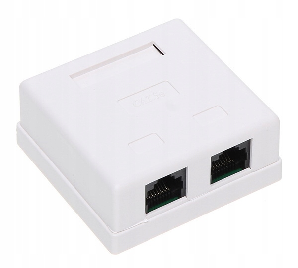 GNIAZDO ZAKOŃCZENIOWE RJ45-2G2 PODWÓJNE