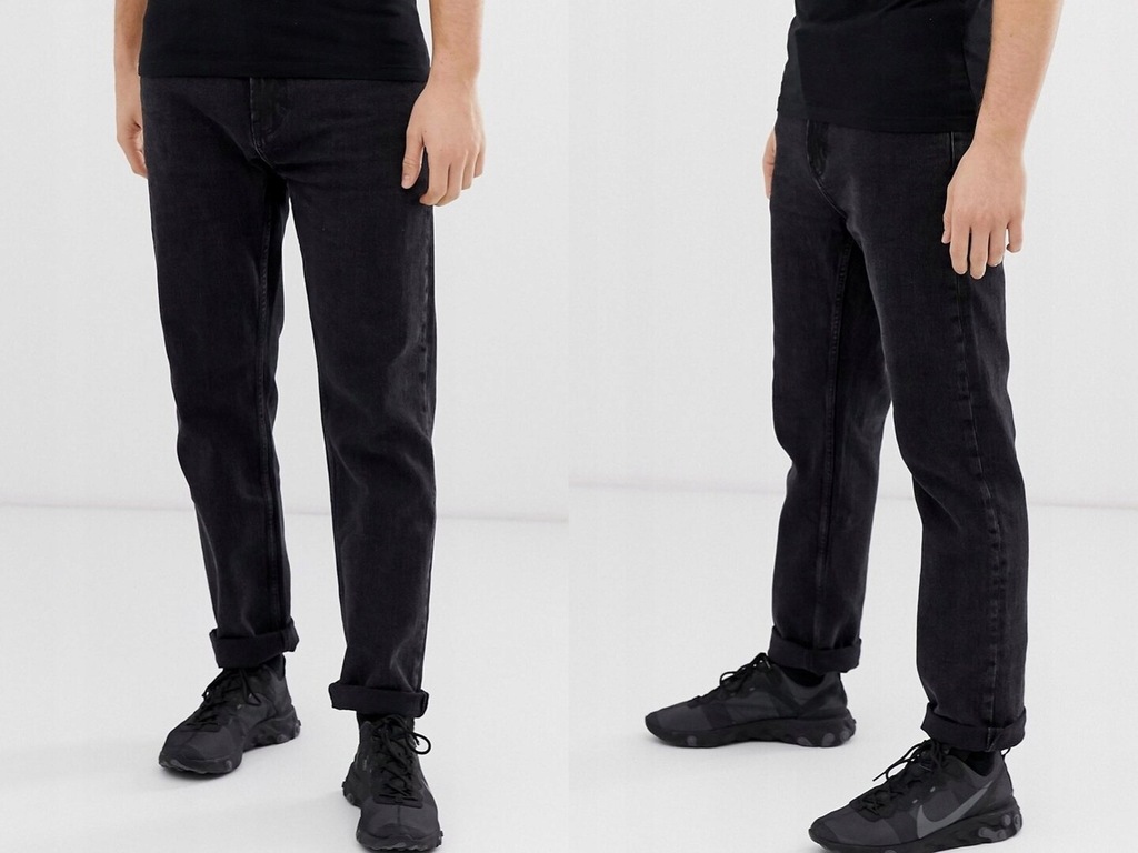 Bershka Czarne jeansy dekatyzowane W30/32