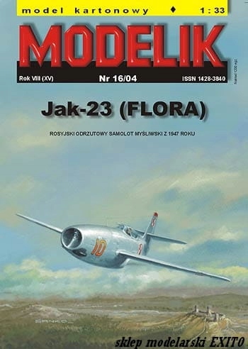 MODELIK 0416 - 1:33 Jak-23 Flora