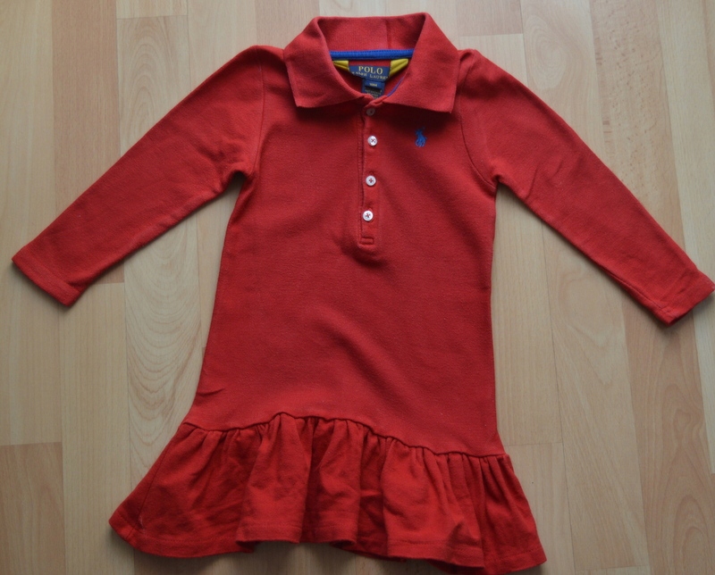 czerwona sukienka Ralph Lauren 18M 86CM