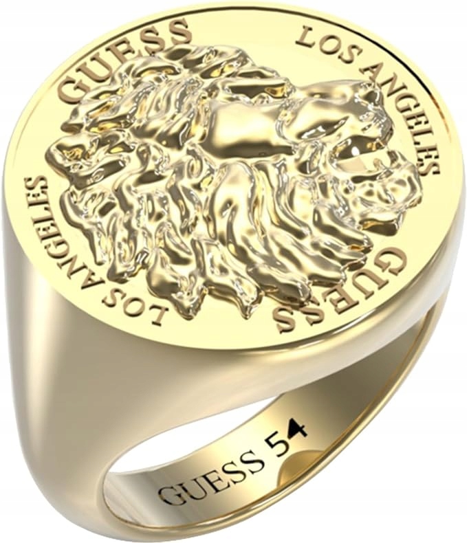 Męski sygnet Guess Kolekcja LION KING ze stali nierdzewnej roz. 24