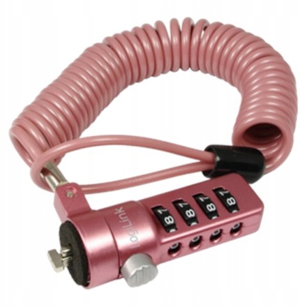 Logilink NBS007, Notebook Coil kabel Lock, pink Lo