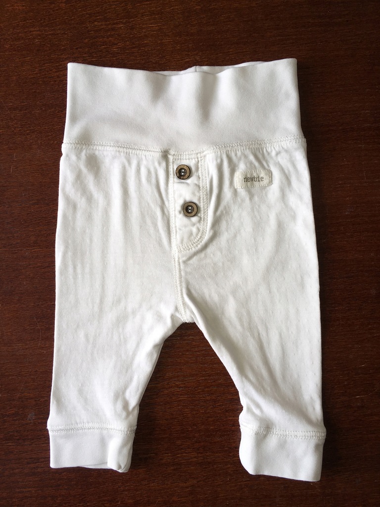 Leginsy spodnie białe Newbie KappAhl r.56