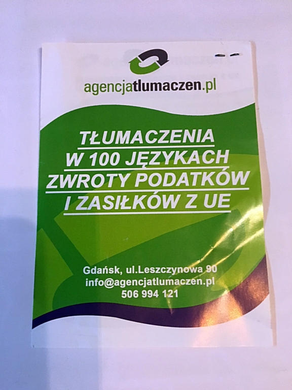 Voucher - tłumaczenie przysięgłe o wart. 100 zł