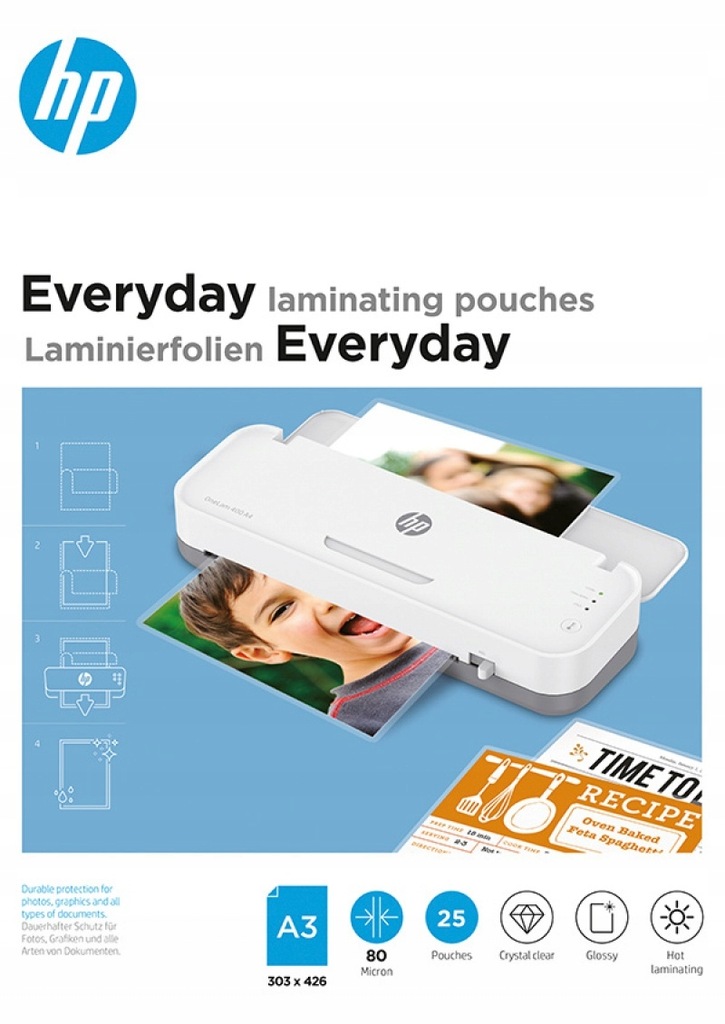 Folie laminacyjne HP EVERYDAY A3 80 mic 25szt