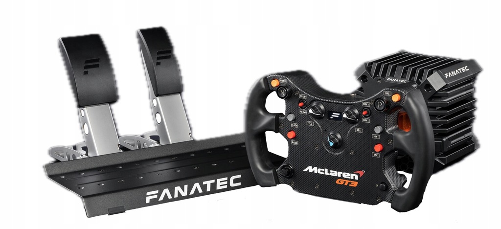 Zestaw Kierownica McLaren GT3 Baza + Pedały Fanatec CSL DD