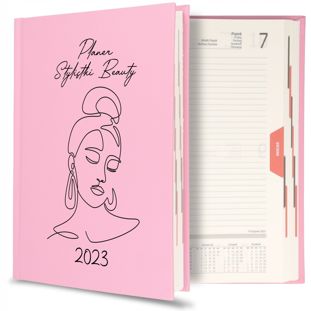 KALENDARZ Planer 2023 Prezent dla STYLISTKI Wzory 12987662258