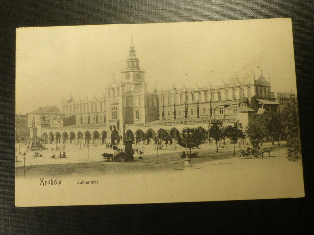Kraków-Sukiennice,1908 r. obieg.
