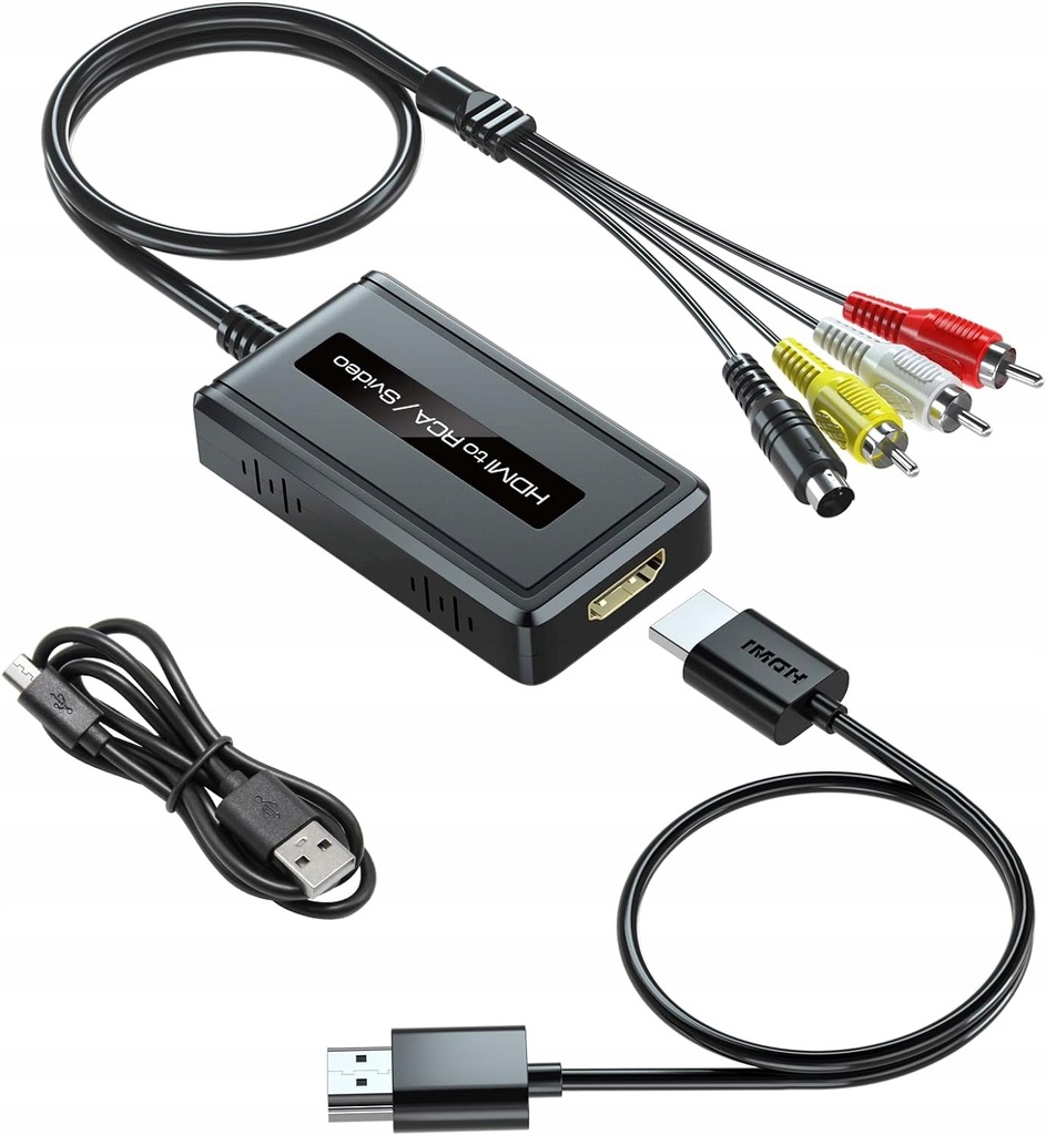 PARUIEN Konwerter 2 w 1 HDMI na S-Video/RCA OUTLET