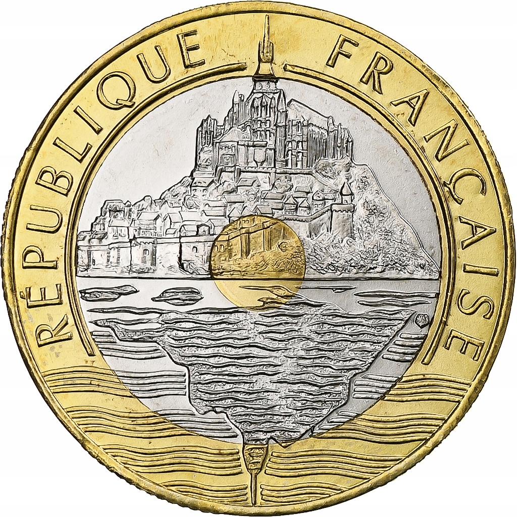 Francja, Mont Saint Michel, 20 Francs, 1993, Monna