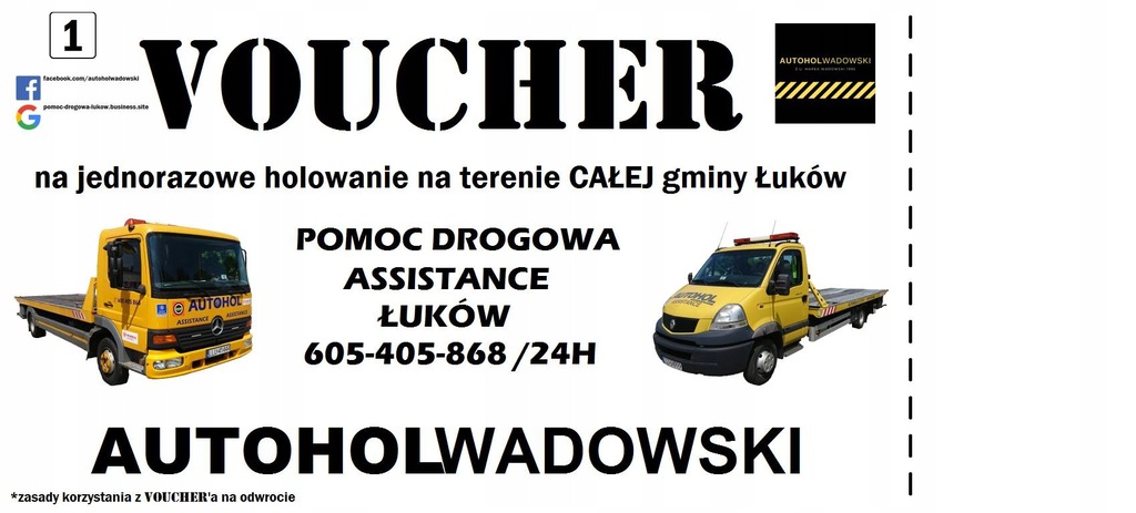 Voucher na jednorazowe holowanie