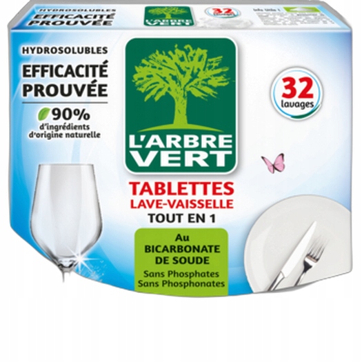 L'Arbre vert 32szt all in one ekologiczne tabletki do zmywarki