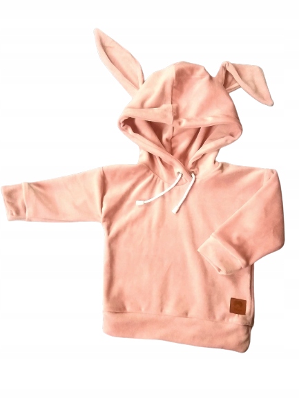 Bluza królik welurowa różowa rozmiar 164