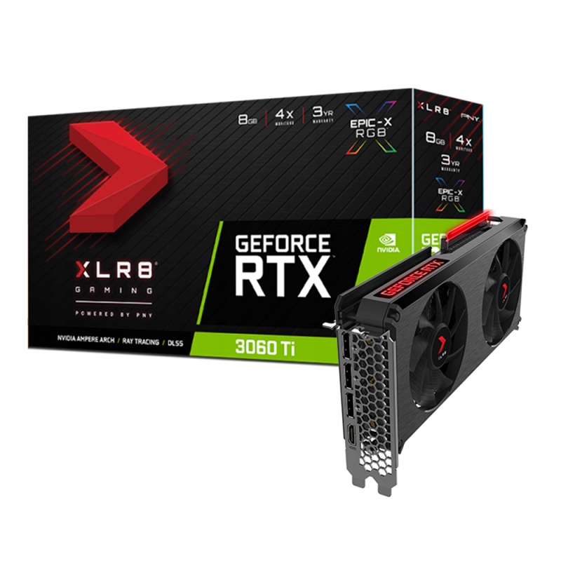 Купить Игровая карта PNY RTX 3060 Ti XLR8 REVEL EPIC-X: отзывы, фото, характеристики в интерне-магазине Aredi.ru