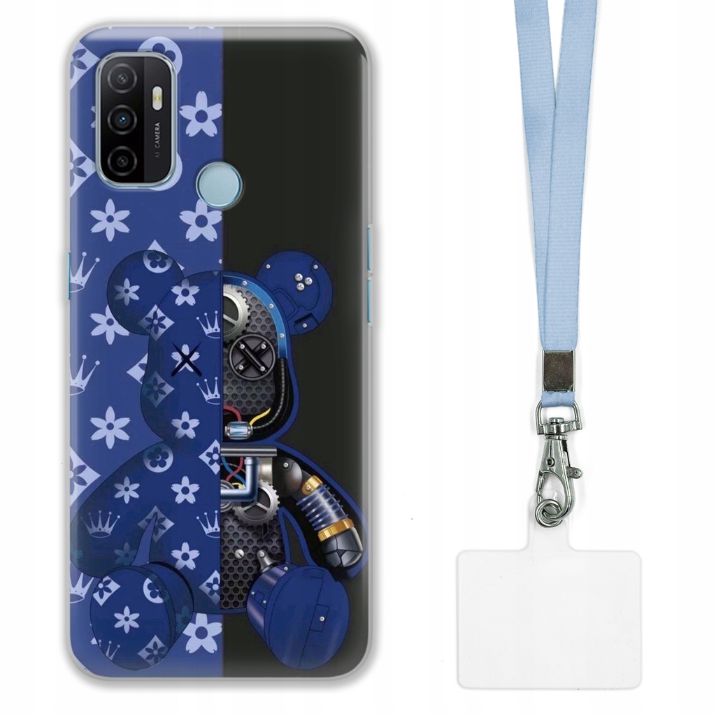 ETUI DO OPPO A53s OCHRONA CASE + SMYCZ SZARA KAWS DLA NASTOLATKÓW WZORY